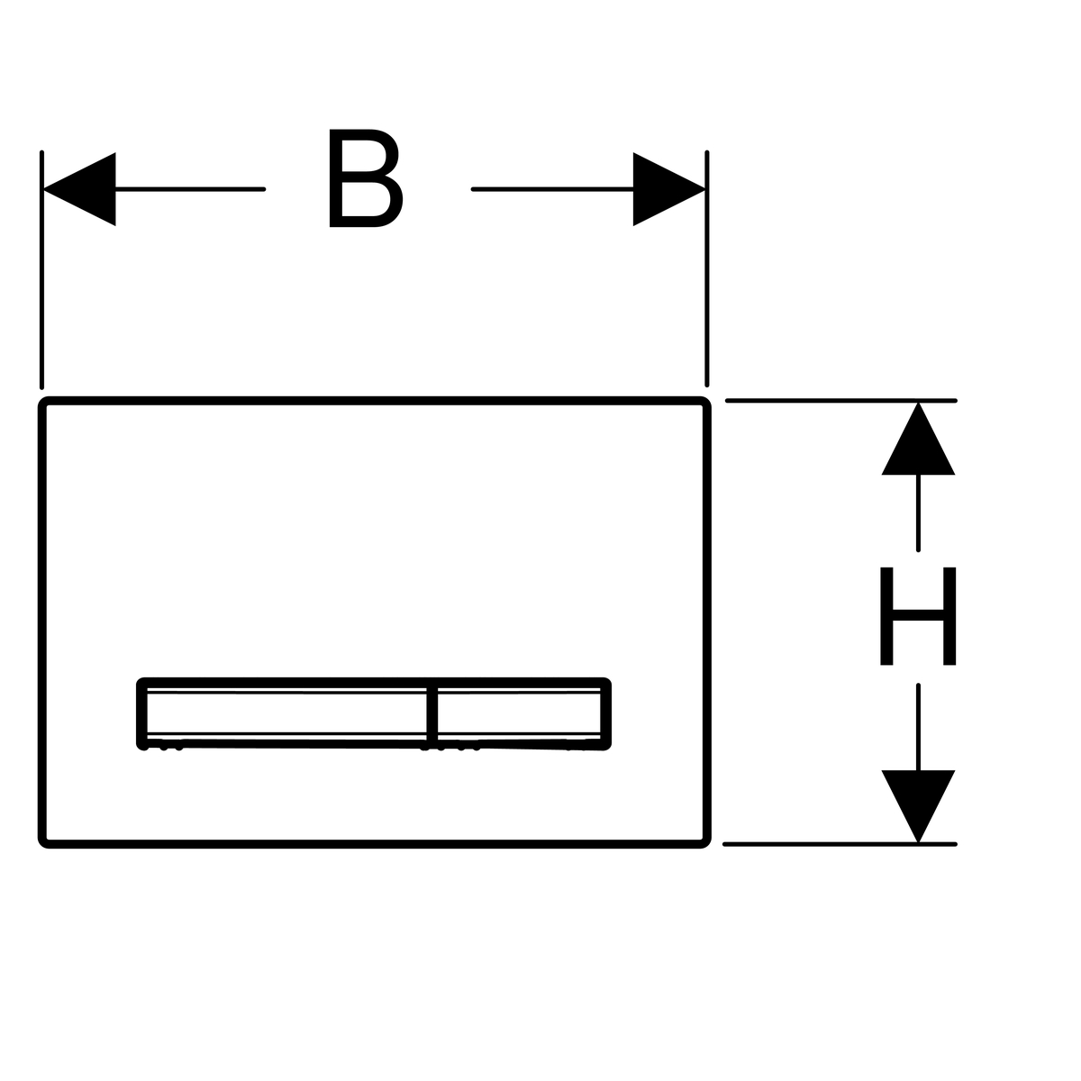 Betätigungsplatte Sigma 50 Rauchglas /chrom gebürstet - 2