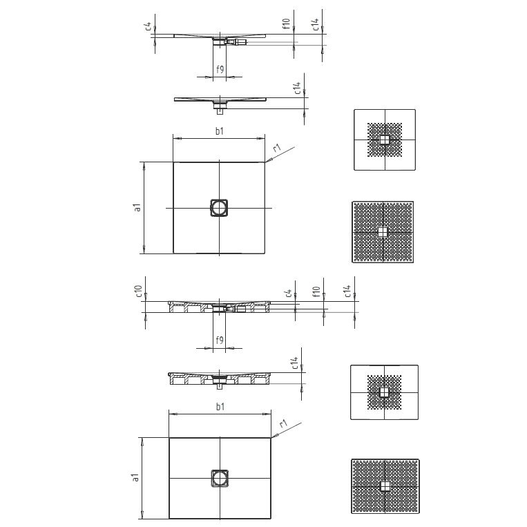 Kaldewei Duschwanne Conoflat quadratisch 80x80, weiß 852-1 - 2