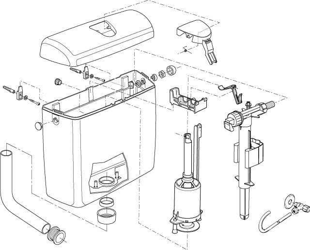 Auslaufventil für Spülkasten 1070 mit Spül / Stopp - Technologie - 2