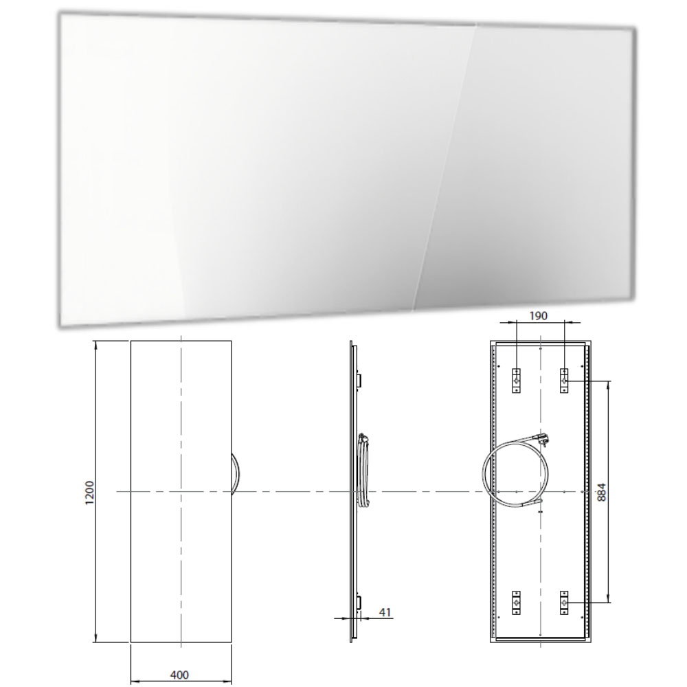 Logatrend IFR 186 GW Infrarotheizung Glas weiß 400 Watt