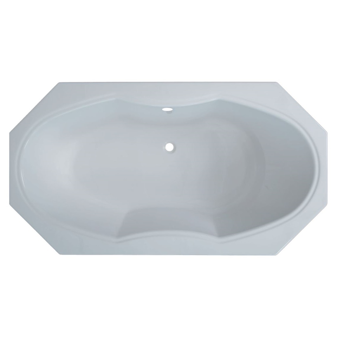 Achteck Badewanne Alpensee 165 x 90 cm - 1