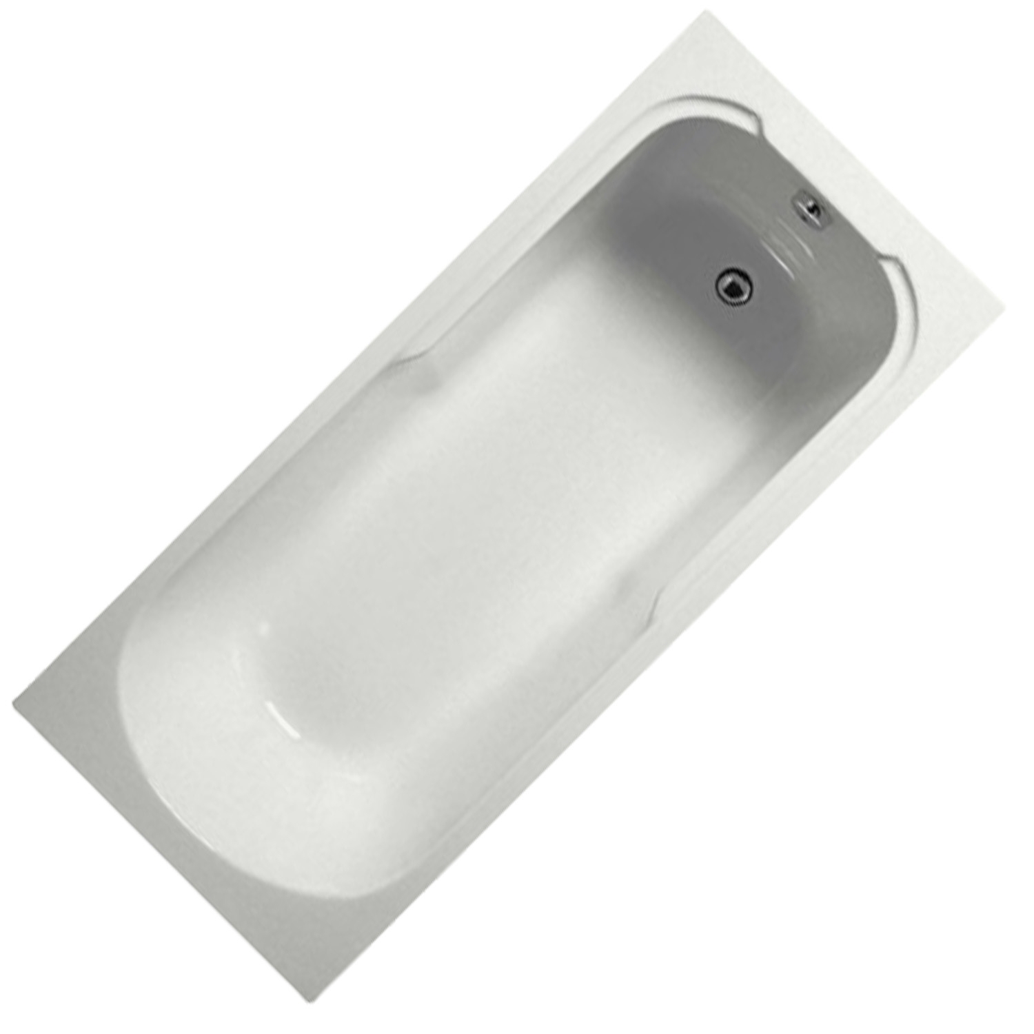 PATARA Acryl Rechteck Badewanne 170 x 75 cm, weiß - 1