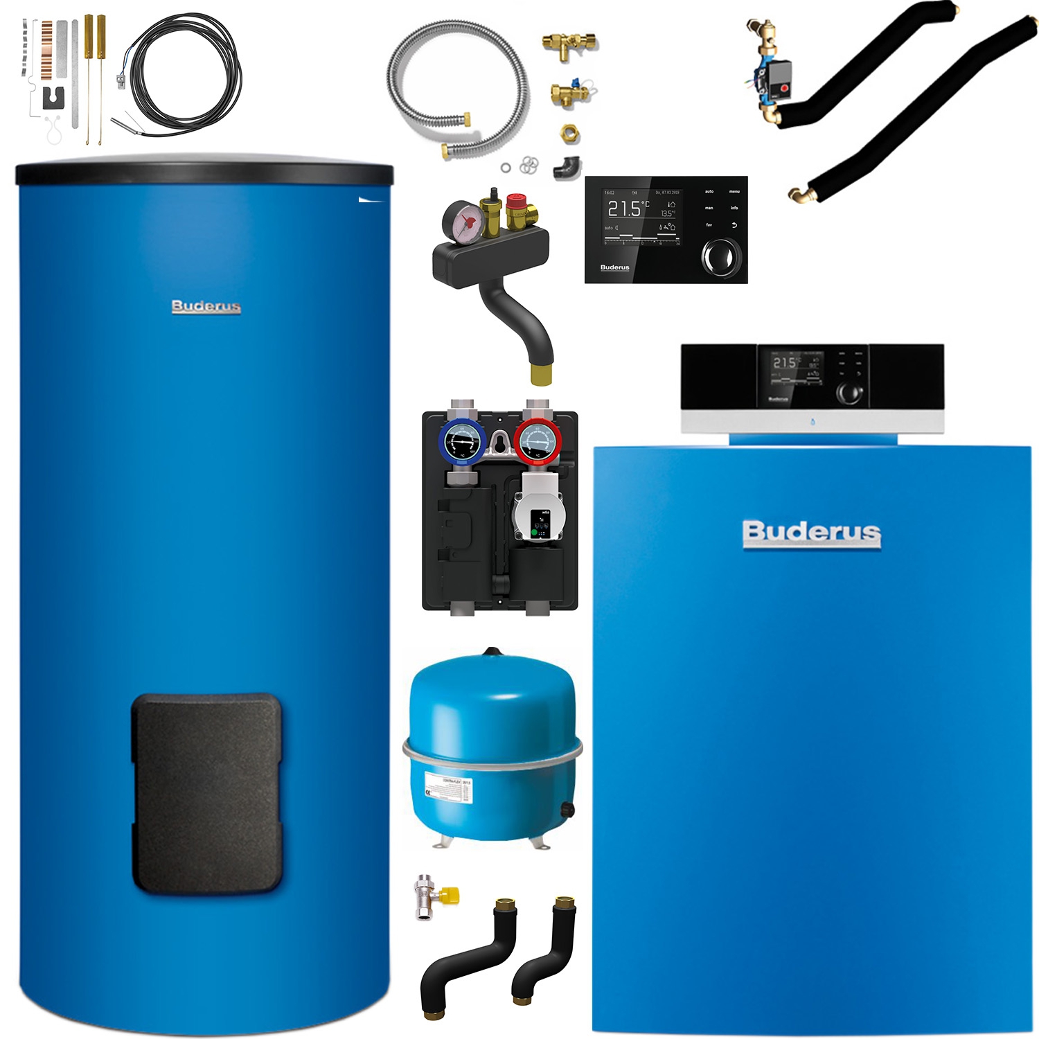 Logaplus-Paket K61 GB212 Gas-Brennwert-Kessel Paket mit Brauchwasserspeicher - 1