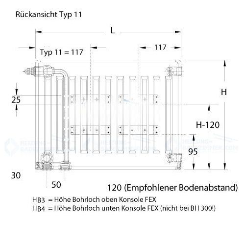 Logatrend VC-Profil Ventil-Heizkörper Typ 11-300-400 - 3