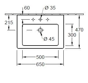 Subway 2.0 Waschtisch 650 x 470 mm - 2