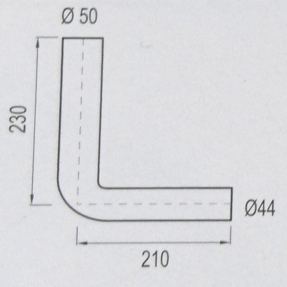Spülrohrbogen 230x210 mm weiß - 2