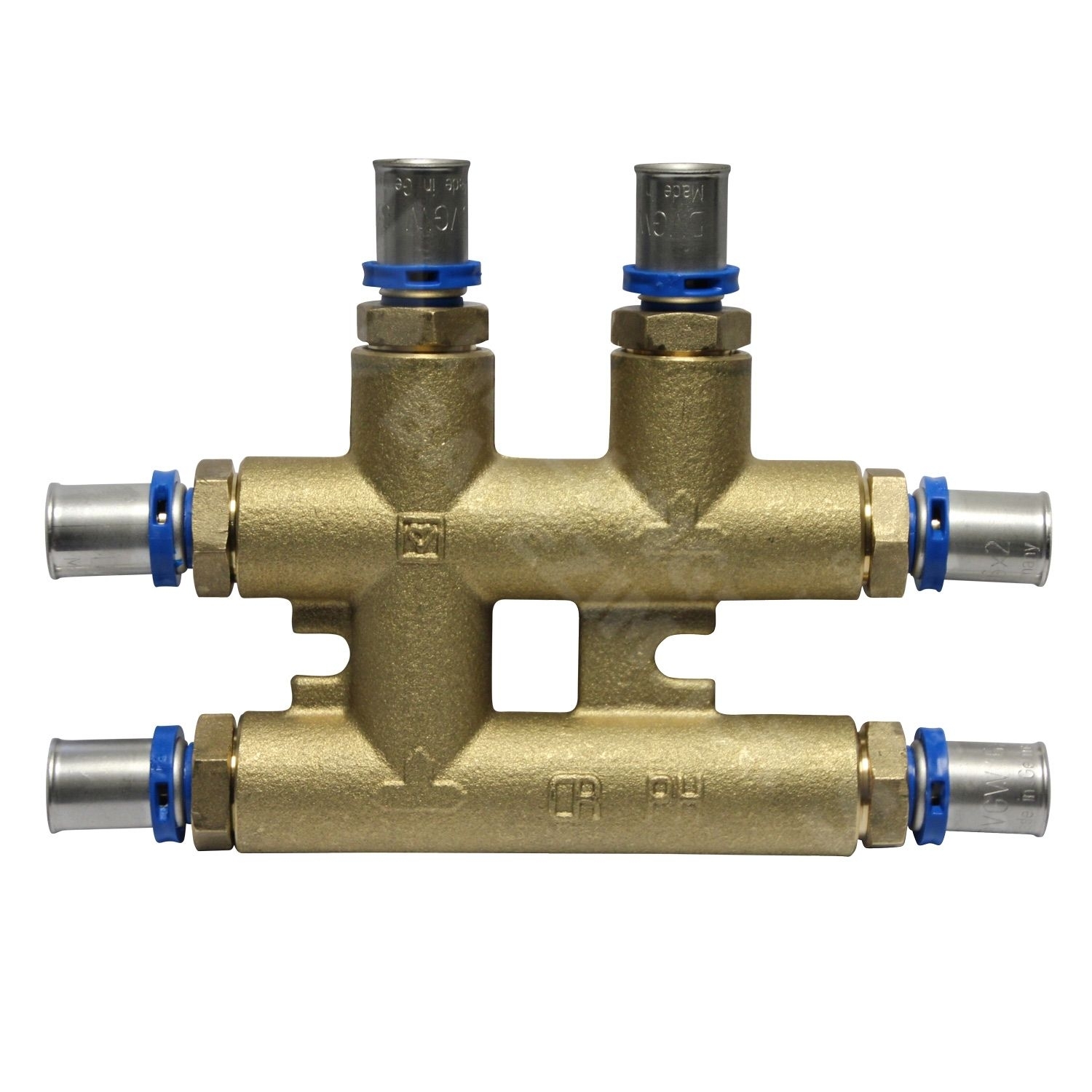 Pressfitting kreuzungsfrei T-Stück 20x16x20