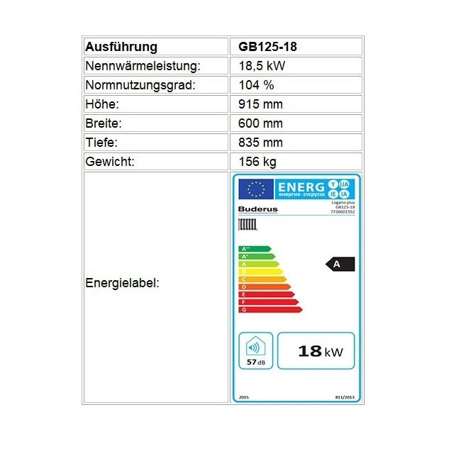 Logaplus GB125-18 Öl-Brennwert-Kessel Paket OK112 Abgassystem, 200l Standspeicher & Zubehör - 2