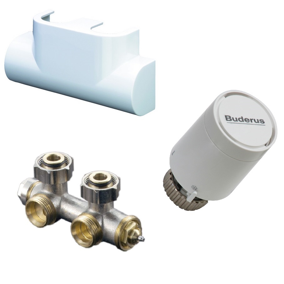 Multiblock T Eck 1/2"AG x 3/4" AG Set inkl. Abdeckung Eck & Thermostatkopf BH1