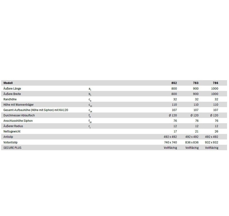 Kaldewei Duschwanne Conoflat quadratisch 80x80, weiß 852-1 - 3