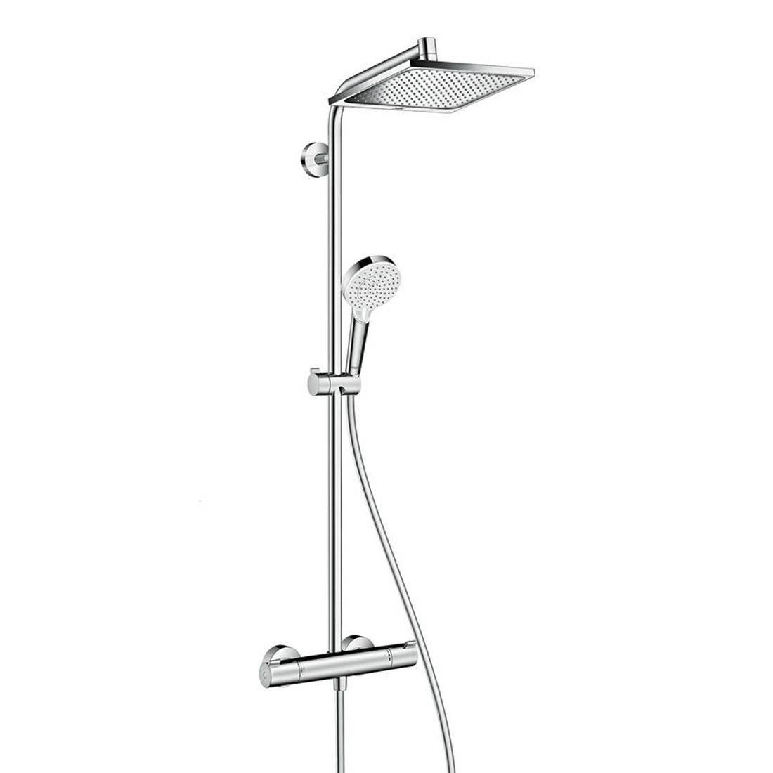 CROMETTA E Showerpipe 240 1jet Duschsystem mit Brausethermostat Ecostat 1001 CL