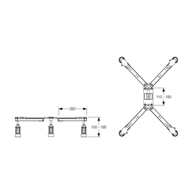 Duschwannenfussgestell BW 5 MAXI-ADS - 2