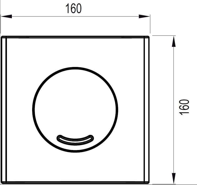 Betätigungsplatte Argos Spül-Stopp-System chrom-glänzend - 2