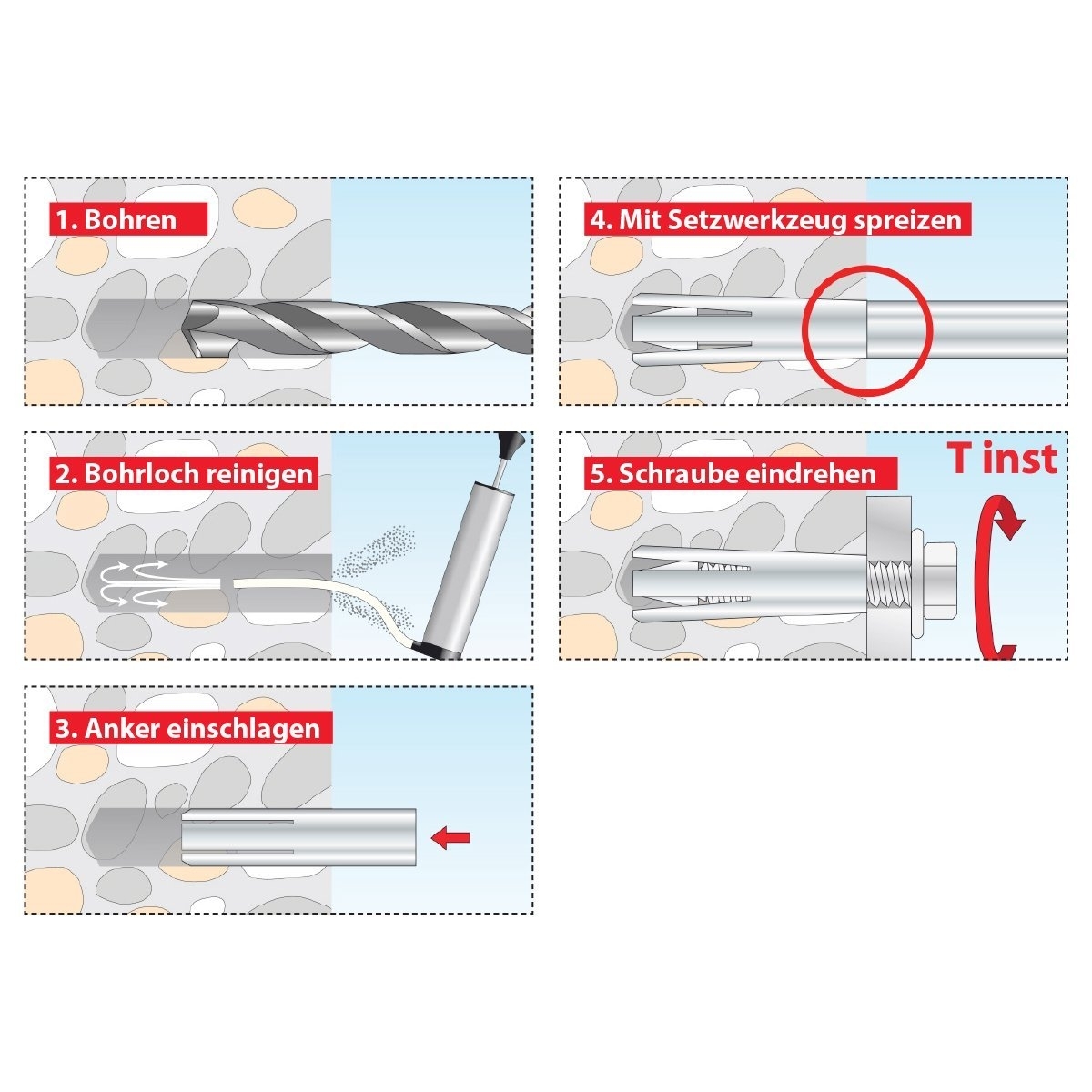 Einschlaganker Impact M6x30 mm
