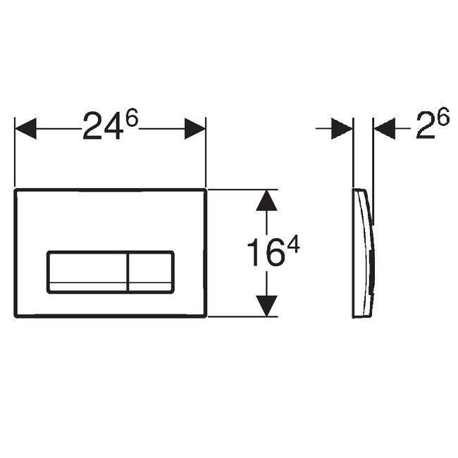 Geberit Betätigungsplatte Delta 50 NEW chrom seidenglanz - 2
