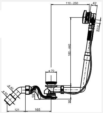 Ab- und Überlaufgarnitur SWING PLUS inkl. Farbset - 2