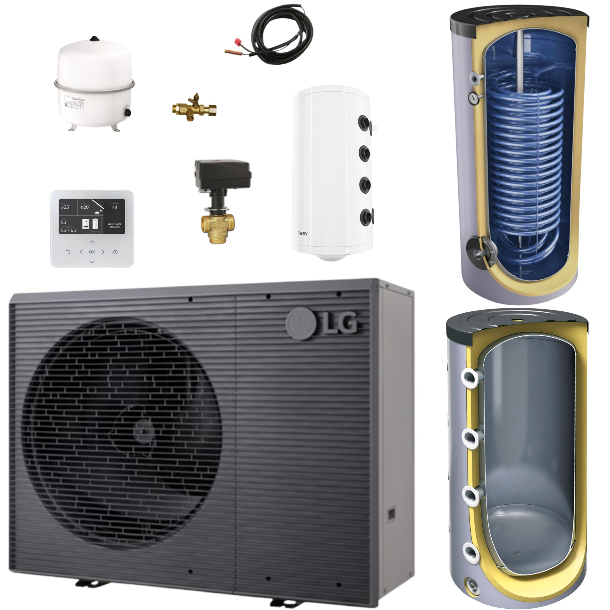 Therma V Monobloc S II Paket mit 9 kW Wärmepumpe P200