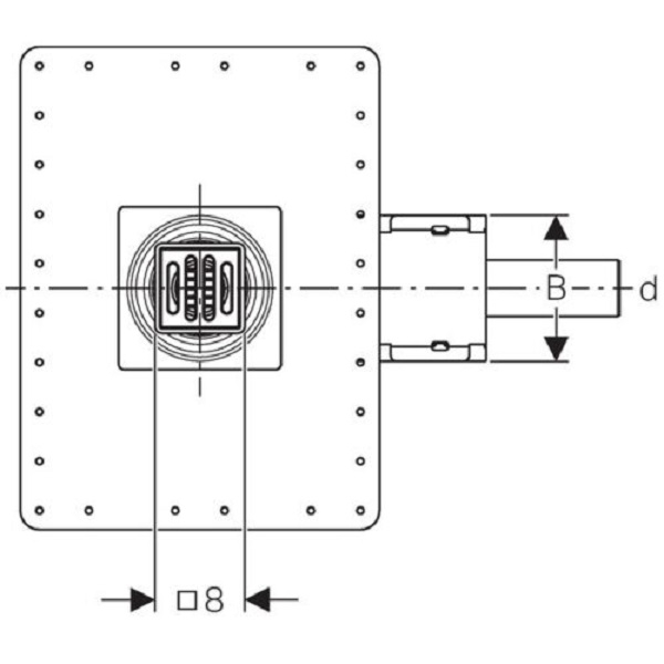 Bodenablauf für bodenebene Duschen Fußbodenaufbauhöhe ab 65 mm d50 - 2