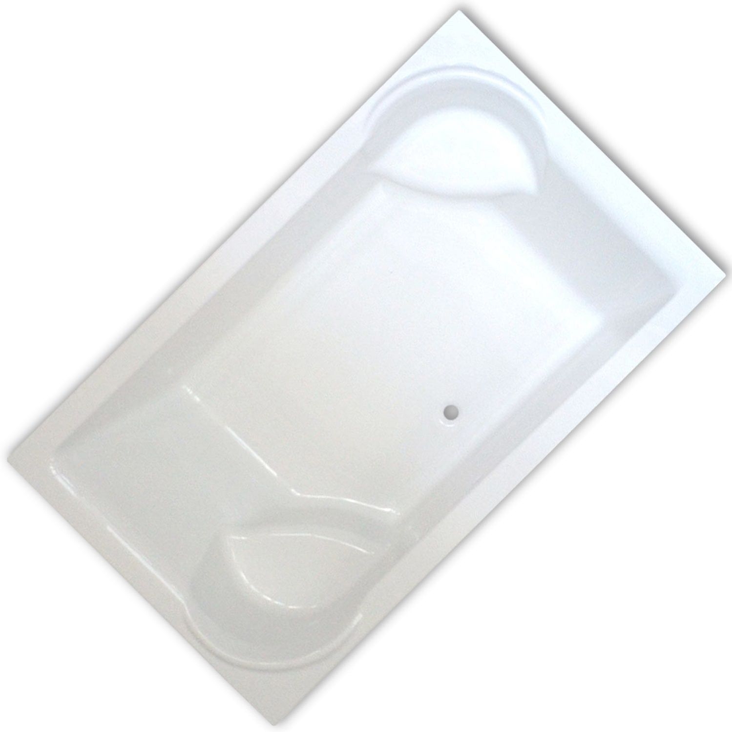 Rechteck Badewanne Luna 200x120 inkl. Styropor-Wannenträger & Sanit Ablaufgarnitur mit Füllfunktion - 1