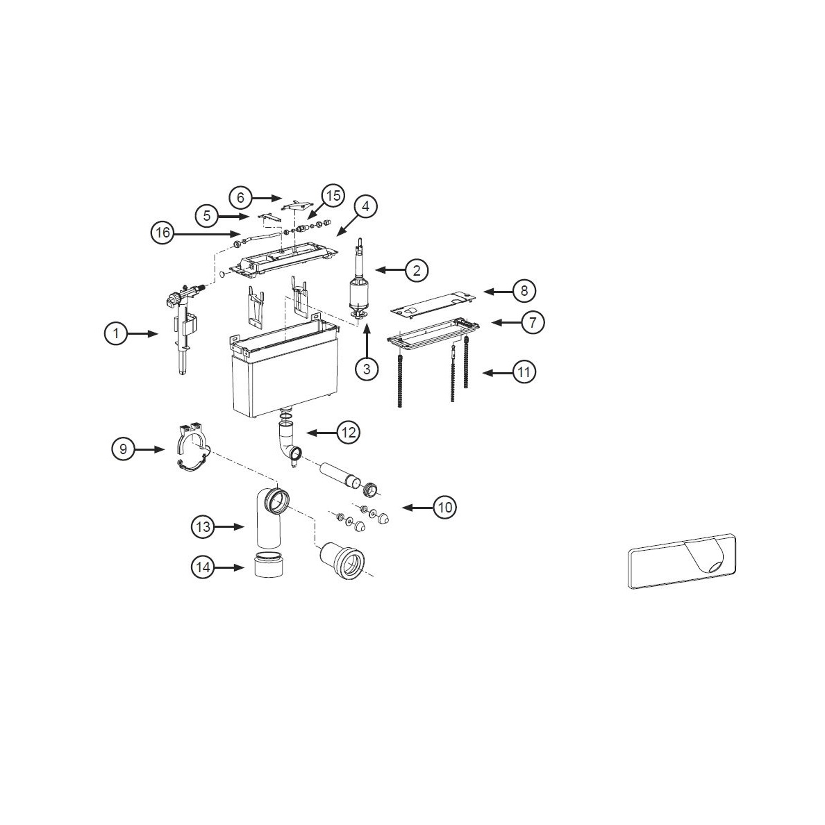 Auslösehebel #8050.887111 zu Tank 2100/2102 - 2