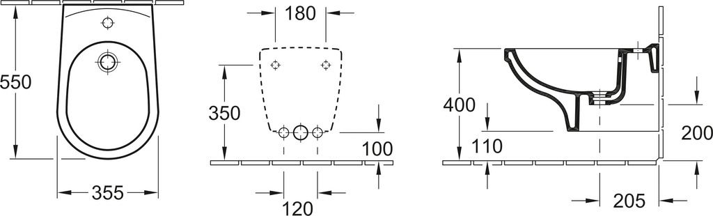 wandhängendes Bidet "Saval" - 2