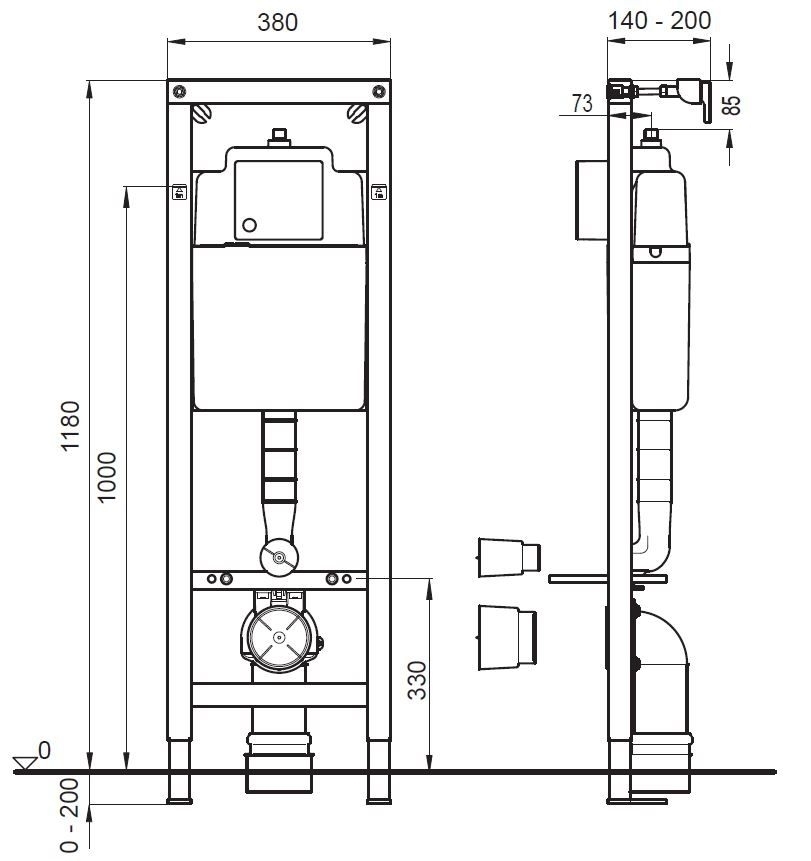 Excellent XS WC-Element Vorwandelement Spülkasten - 4