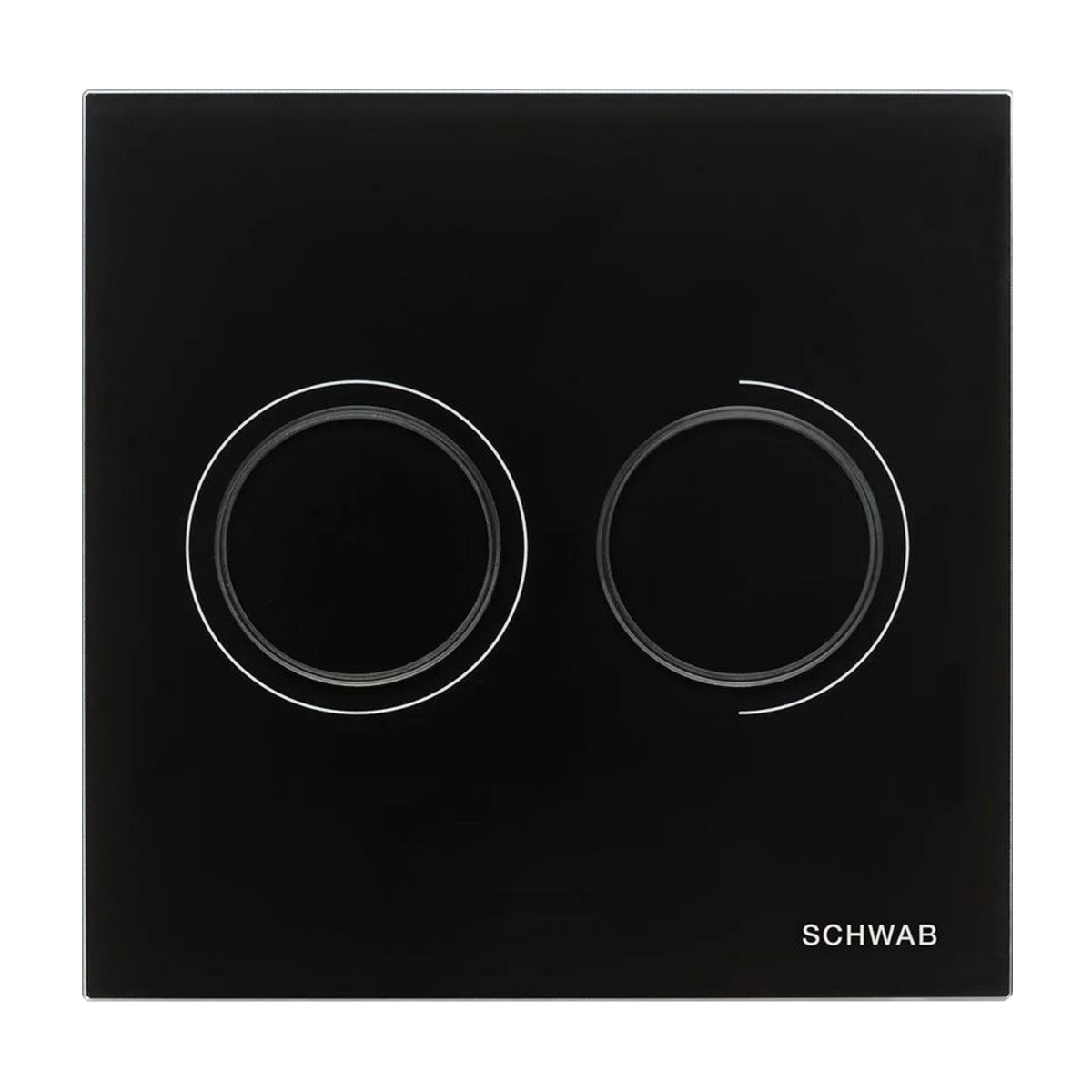 Luga (Itea DUO) pneumatische Betätigungsplatte DF Glas Schwarz für SPK XS