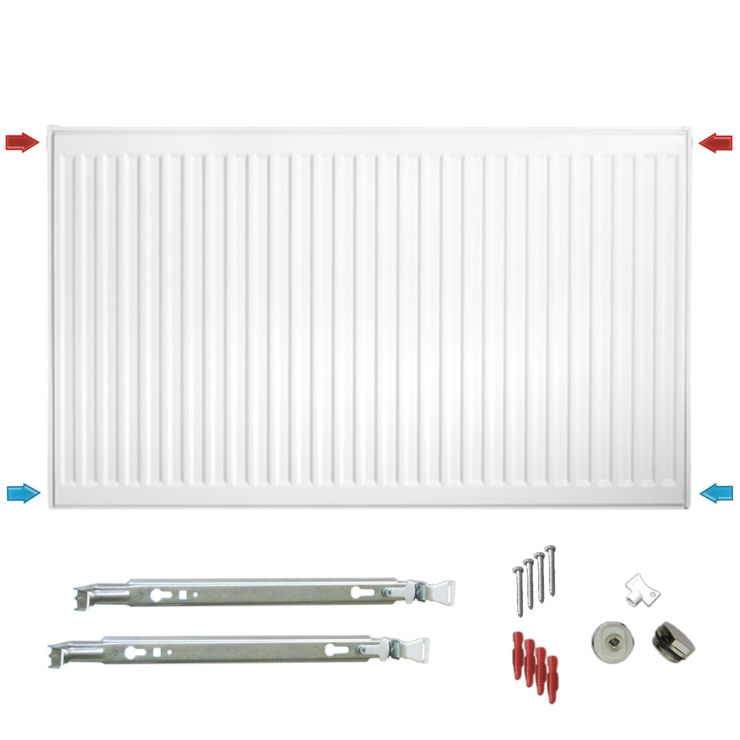 Logatrend C-Profil.2 Kompakt-Heizkörper Bauhöhe 900 mm weiß profilierte Vorderfront