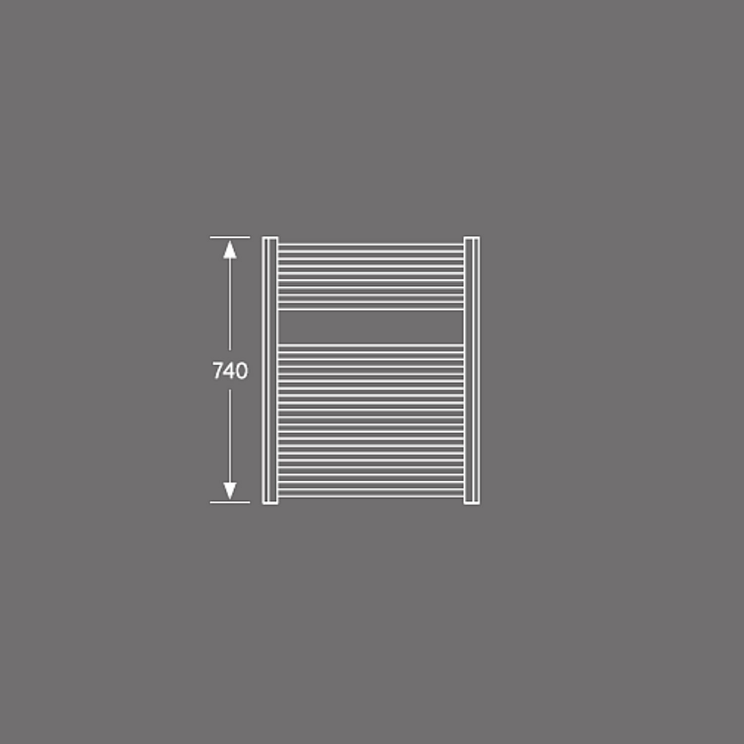 Logatrend Therm direct E 740x500 Badheizkörper rein elektrisch mit Regelung weiß - 2