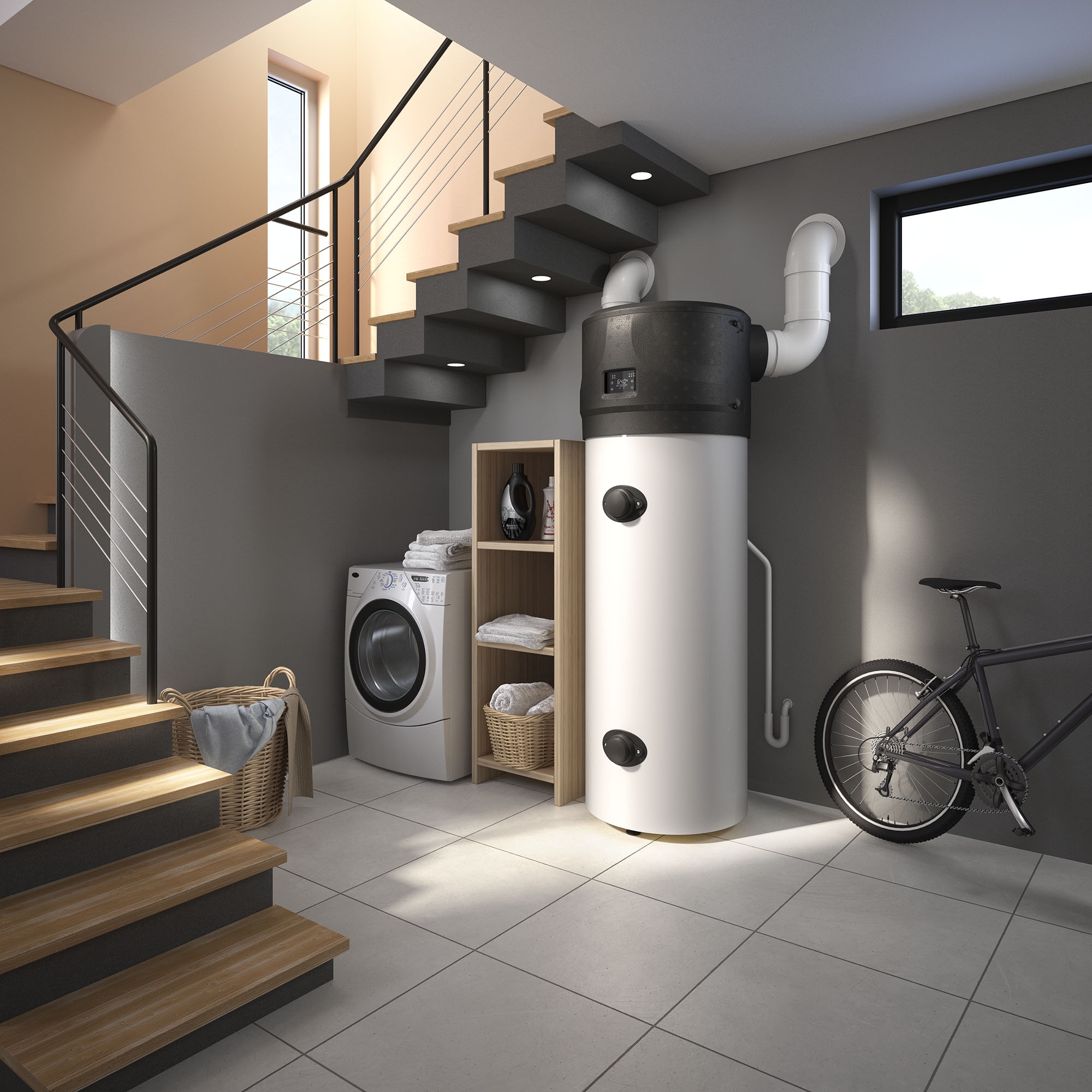 Brauchwasserwärmepumpe 200 Liter Modell 4.11 R290 mit Rohrregister - 2