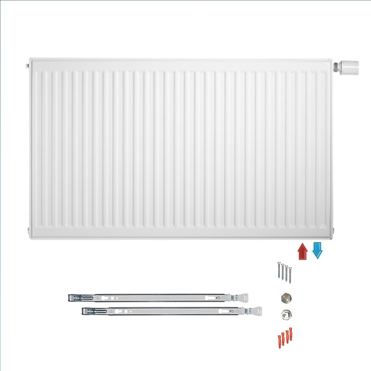 Logatrend VC-Profil.2 Ventil-Heizkörper Bauhöhe 300 mm weiß profilierte Vorderfront