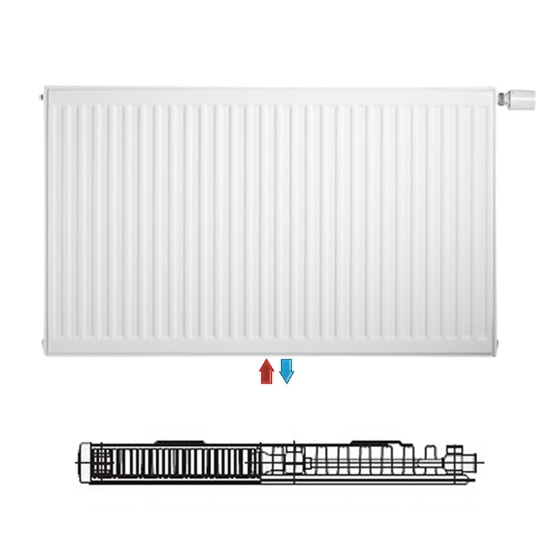 Logatrend VCM-Profil.2 Ventilheizkörper Mittenanschluss Set 11-600-400 mm weiß inkl. Befestigung - 1