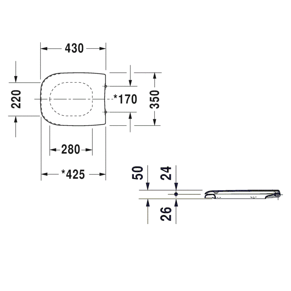 D-Code WC-Sitz ohne Absenkautomatik - 2