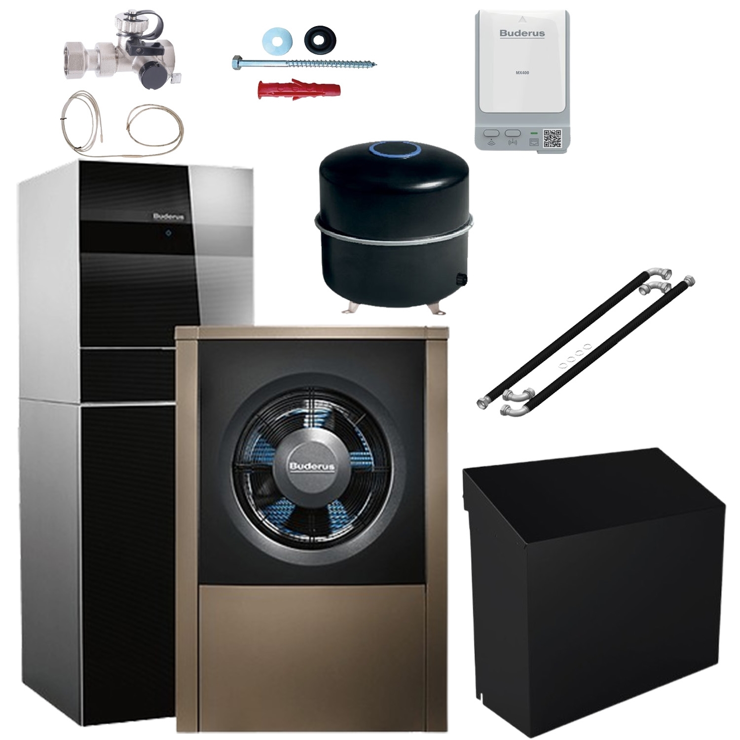 Logaplus Luft/Wasser Wärmepumpe Paket WLW196i AR-14 WLW196i-8 ARTP120 mit 1HK - 1