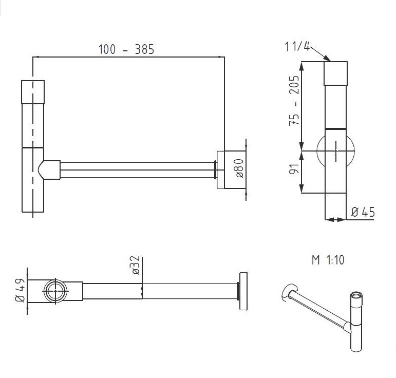 Designsiphon Geruchsverschluss #3908 - 2
