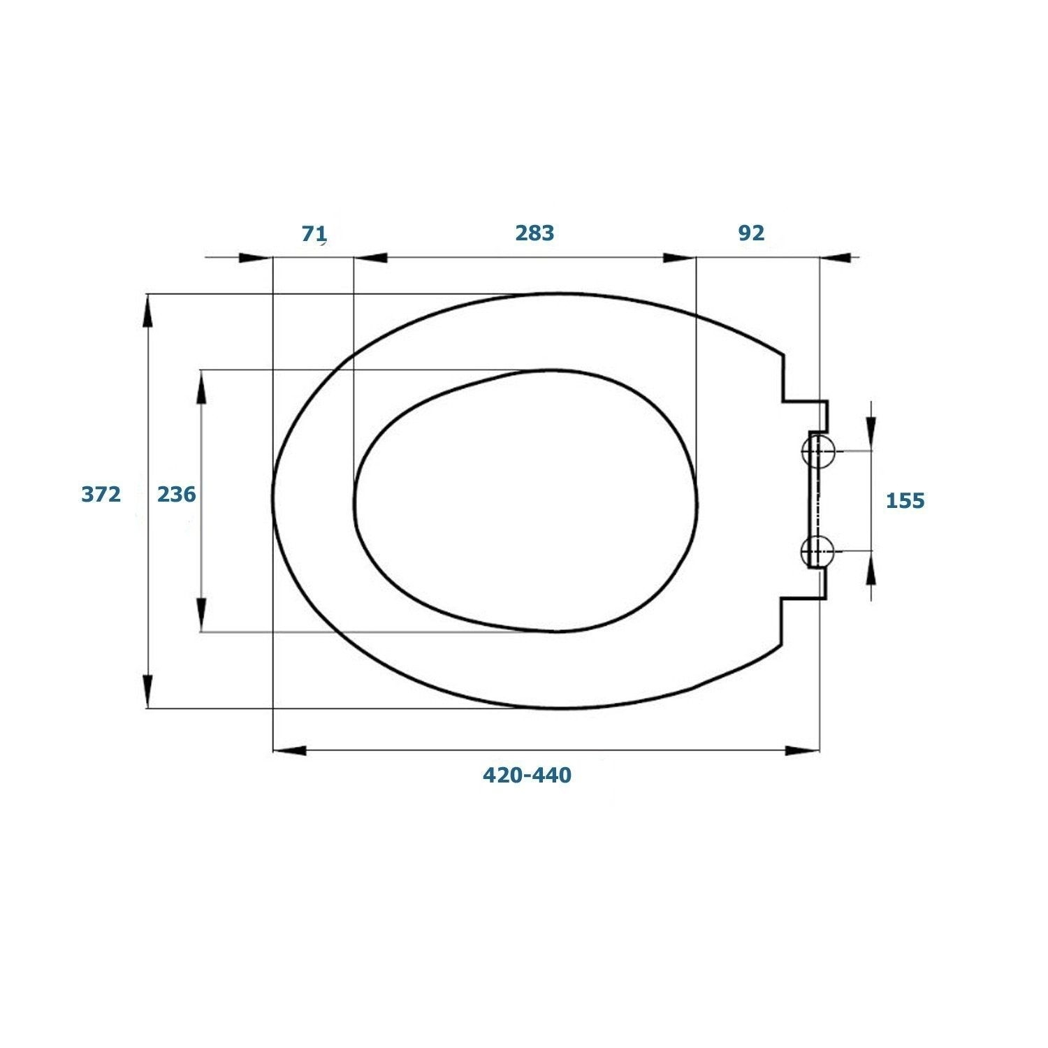 WC Sitz Antares S in hochwertiger, schwerer Ausführung mit Absenkautomatik & Quick-Release - 8
