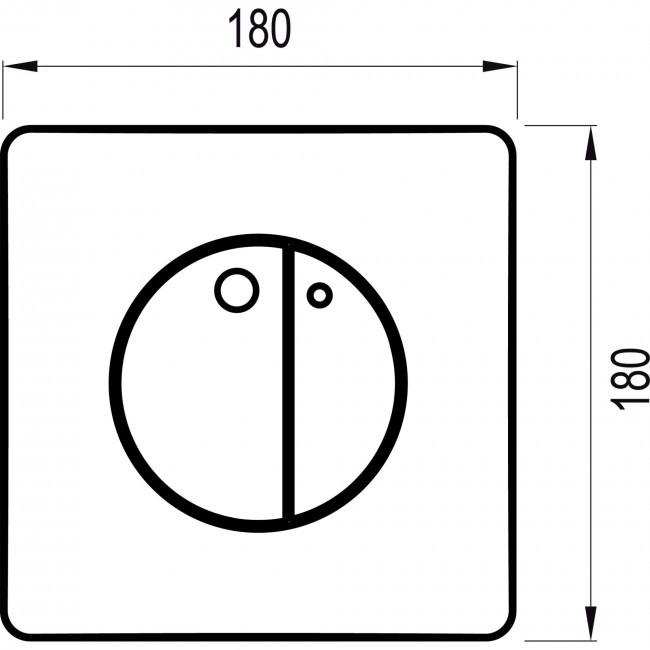 Betätigungsplatte GAIA 2-Mengentechnik weiß für Quadro-Spülkästen - 2