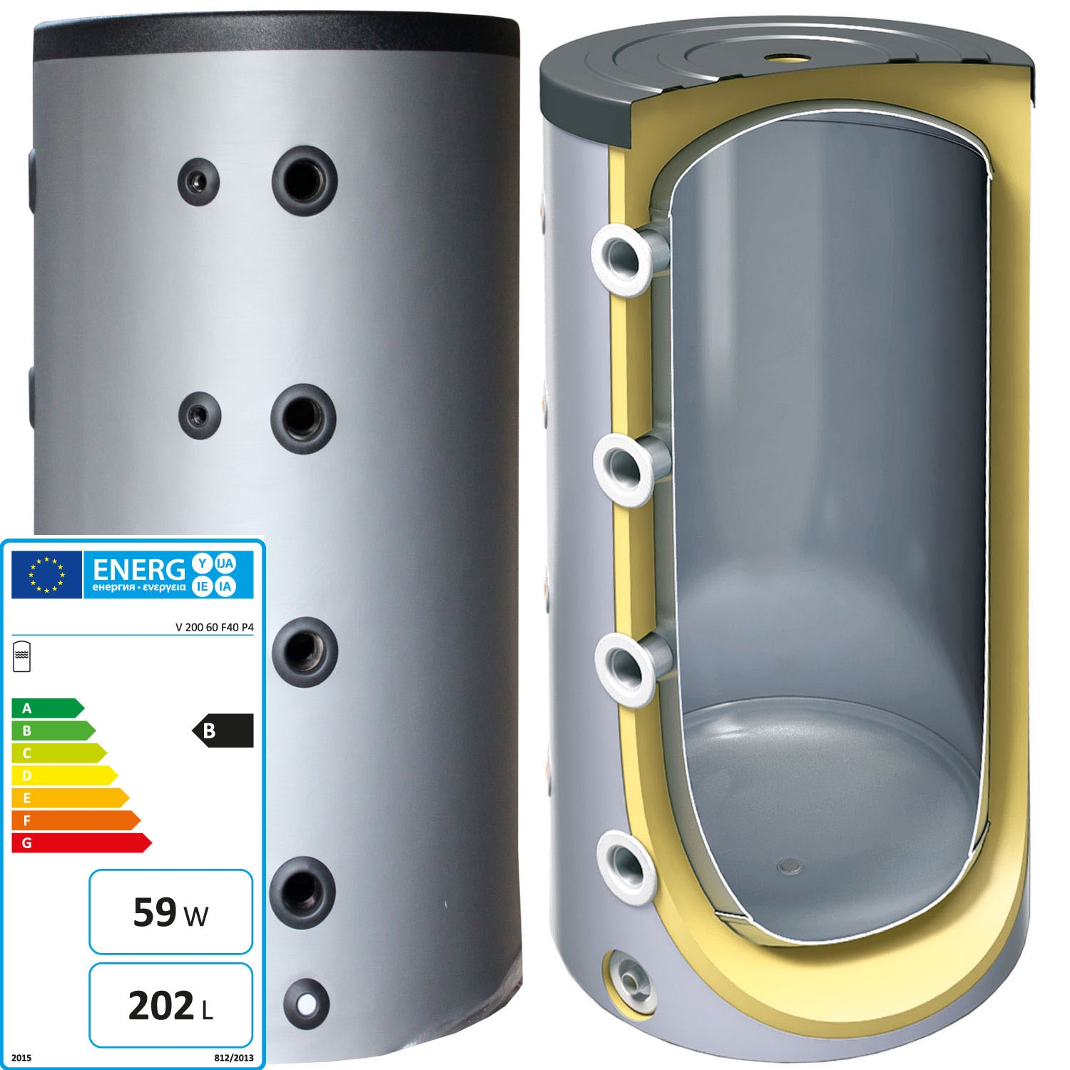 Therma V Monobloc S II Paket mit 12 kW Wärmepumpe, P200 - 4