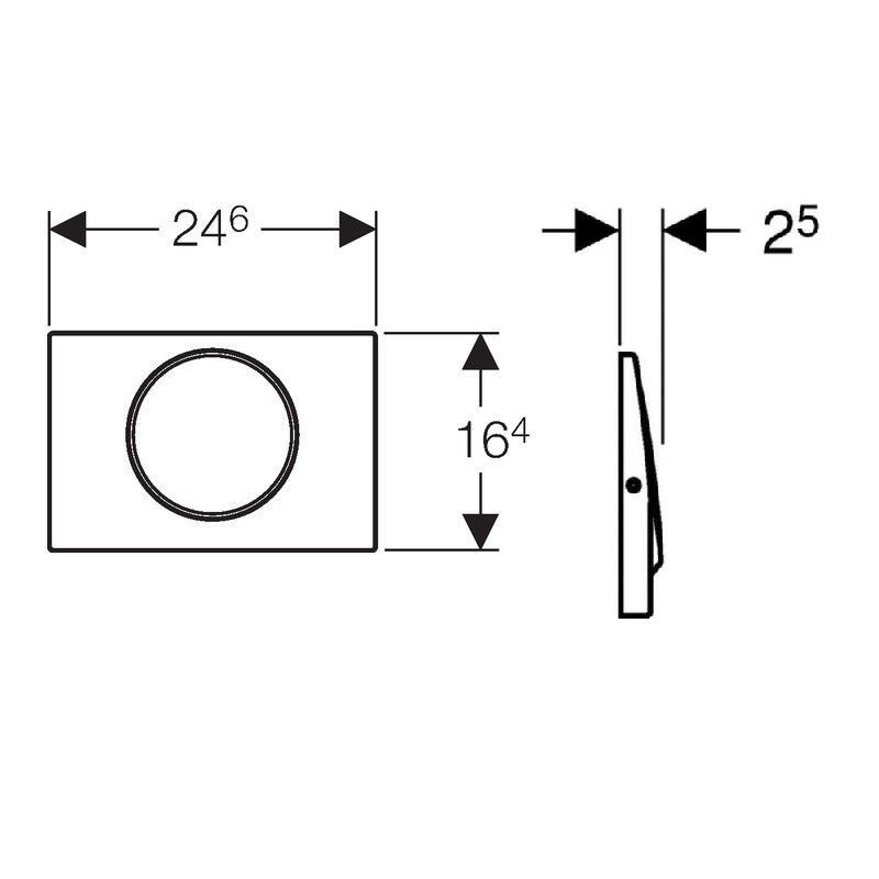 Betätigungsplatte Mambo Spül-Stop Edelstahl - 2