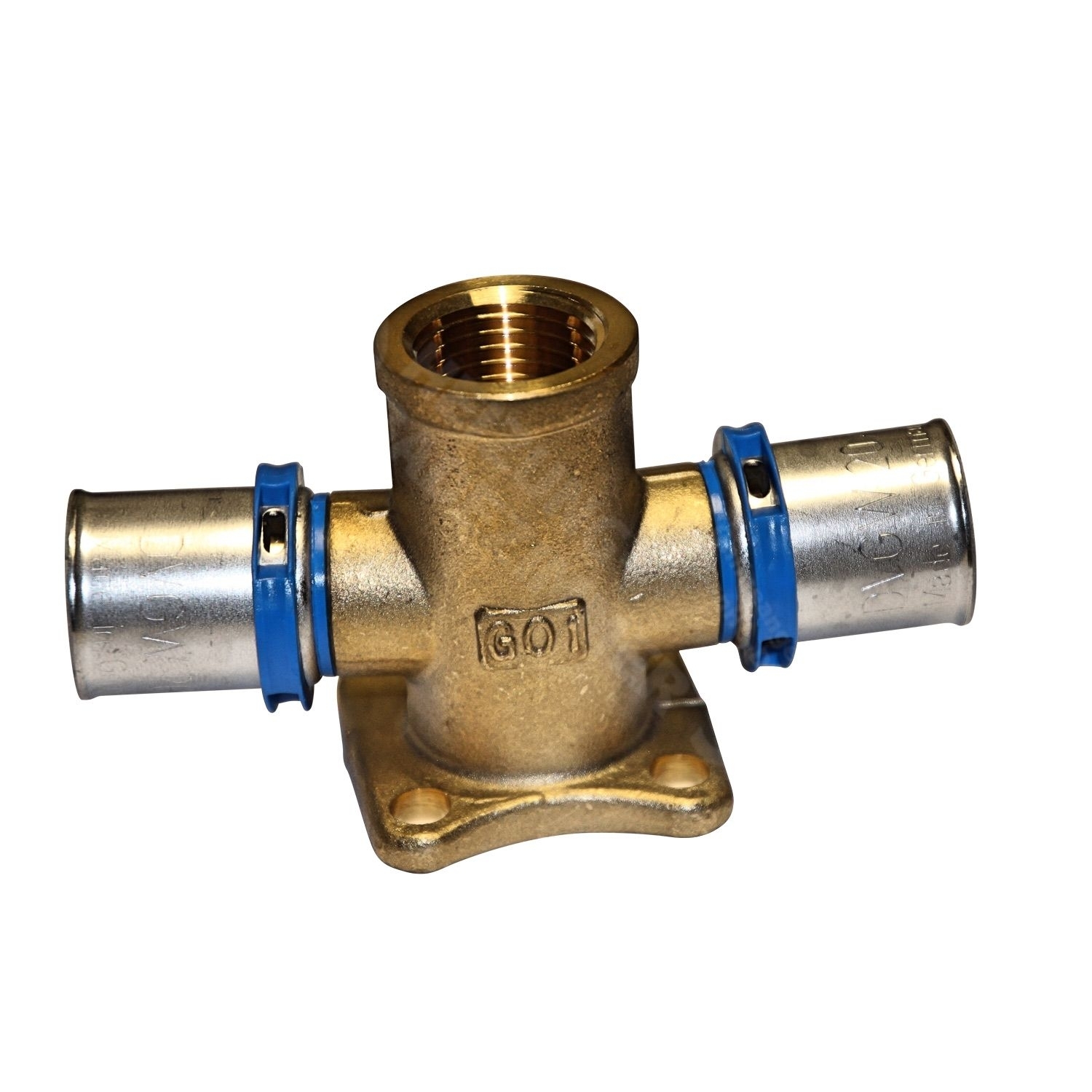 Pressfitting 165° V-Wandscheibe 16x1/2"x16