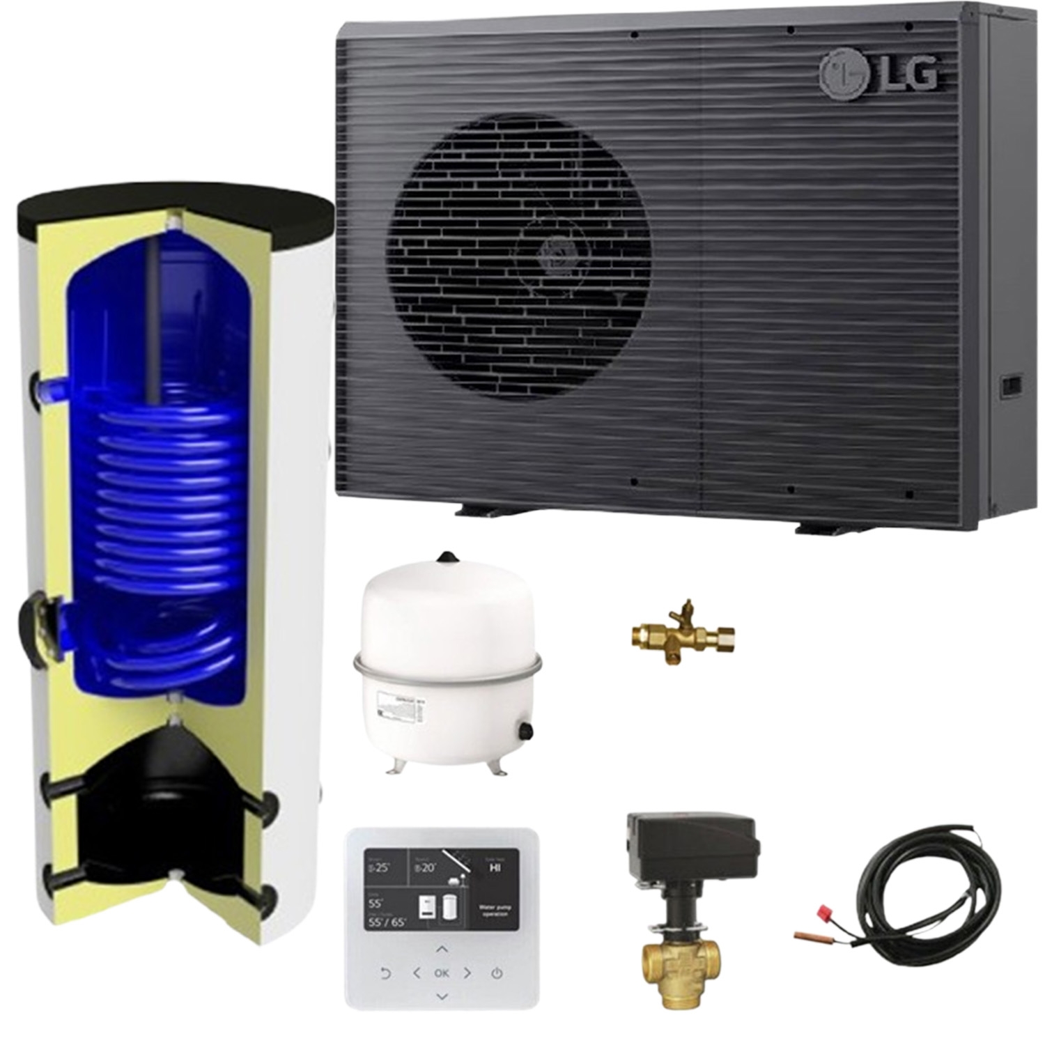 LG Therma V Monobloc S R290 Paket mit 5,5 kW, KP300/100