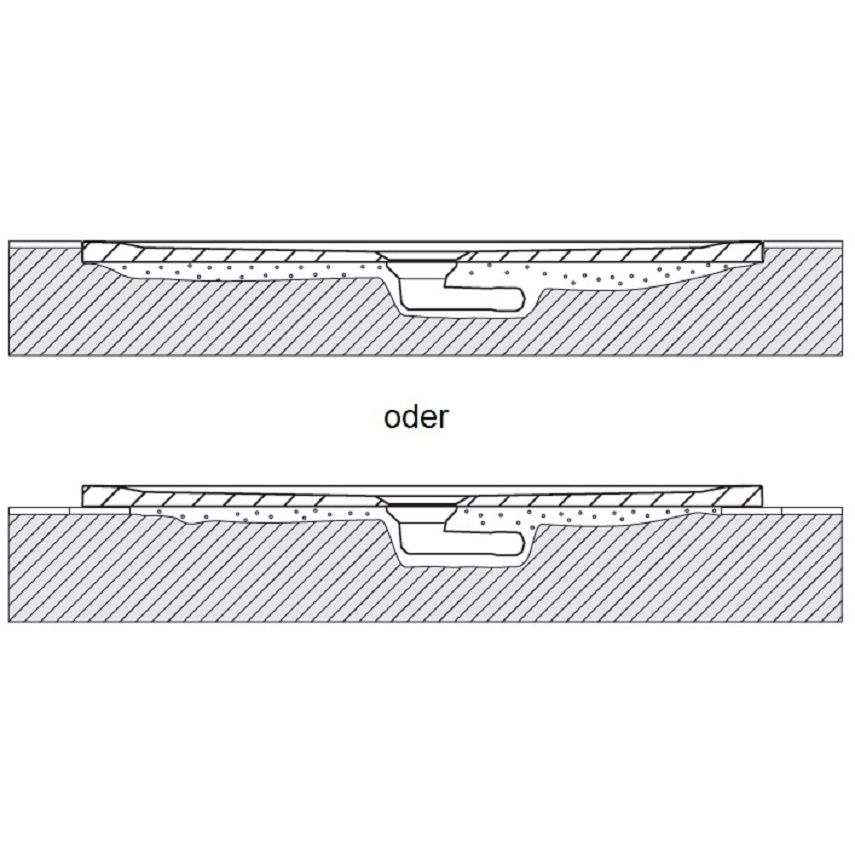 Mineralguss Duschwanne Muna 90 x 90 cm mit Antirutschfläche Solique PRO - 3