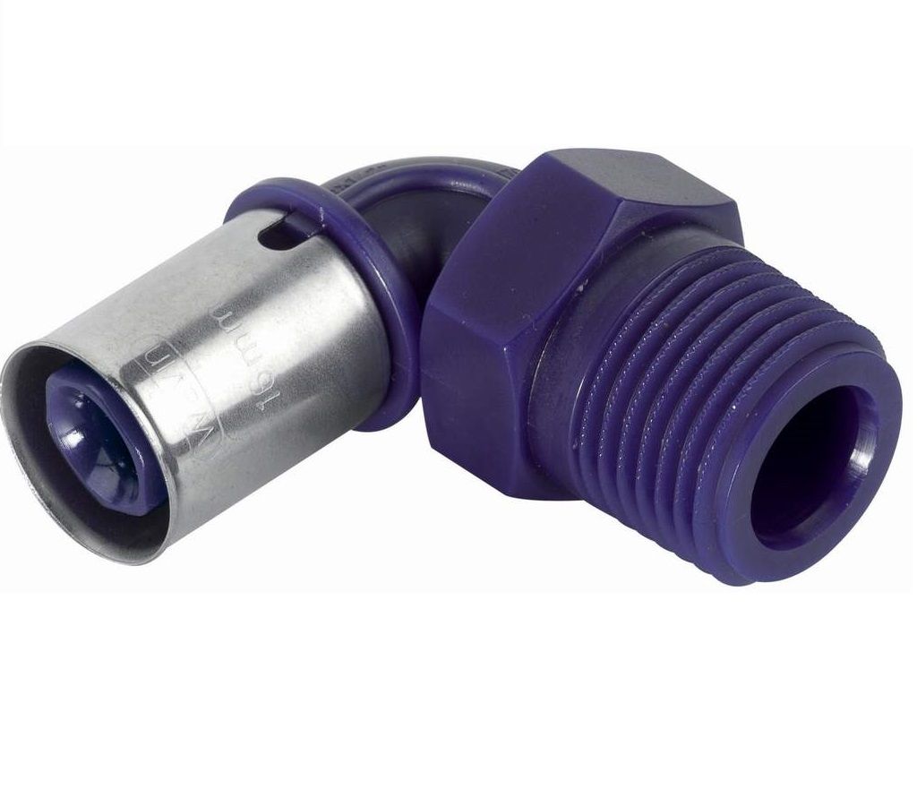 K1 Pressfitting 90° Übergangswinkel AG Press 16x1/2"