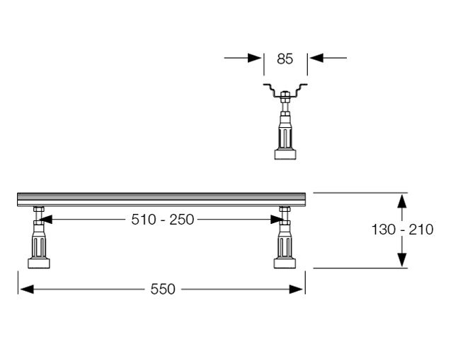 Fußgestell / Badewannenfüße für Acrylwannen WA ECO - 2