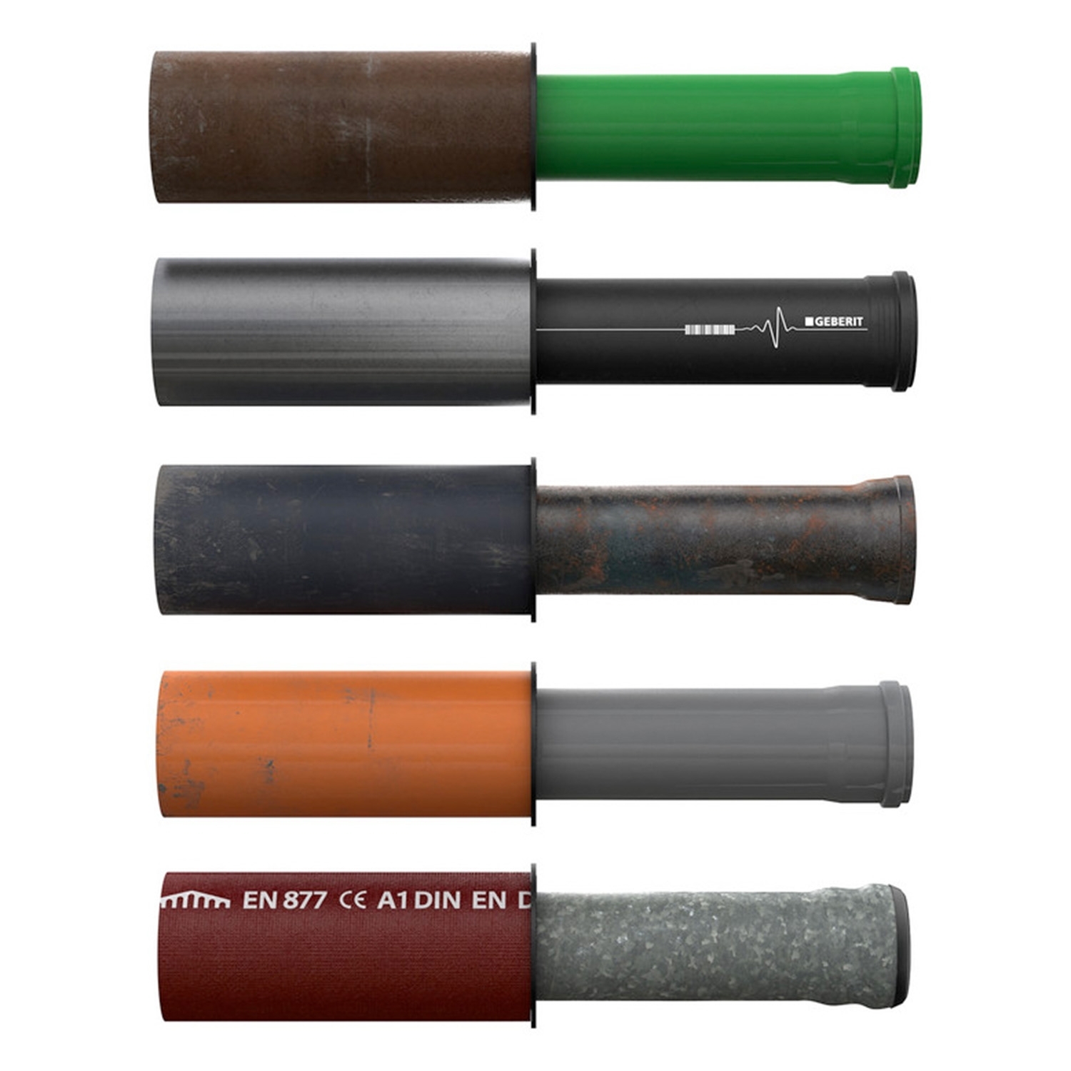 Kombiadapter CKA 130-123/110-75 Spezialverbinder für Abwasserrohre - 6
