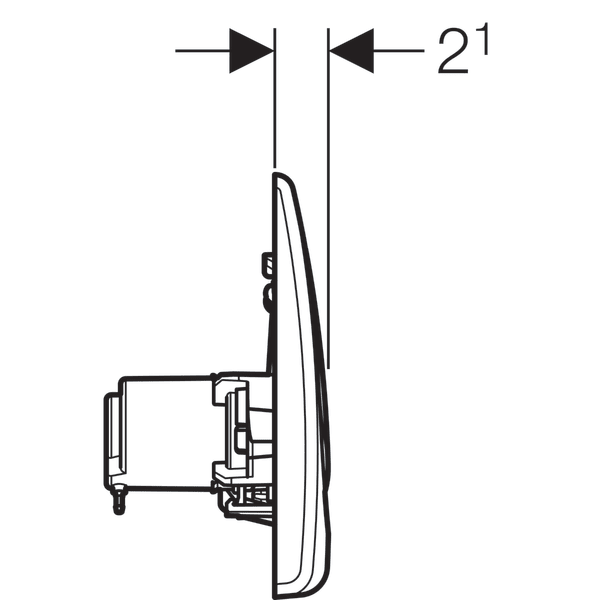 HyBasic Urinal Steuerung pneumatisch weiß - 4