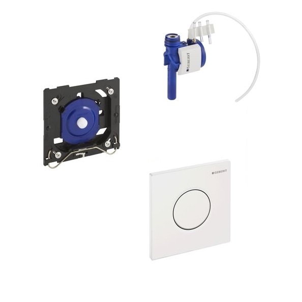 Geberit Sigma01 Manual Urinal Flush Valve - White Pneumatic Release (116.011.11.5)