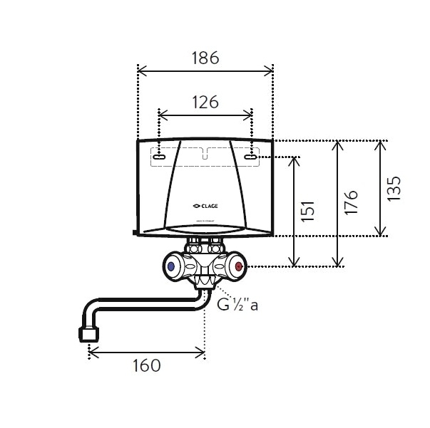 Übertisch Durchlauferhitzer-Set M 3 / SMB drucklos 3,5 kW - 2