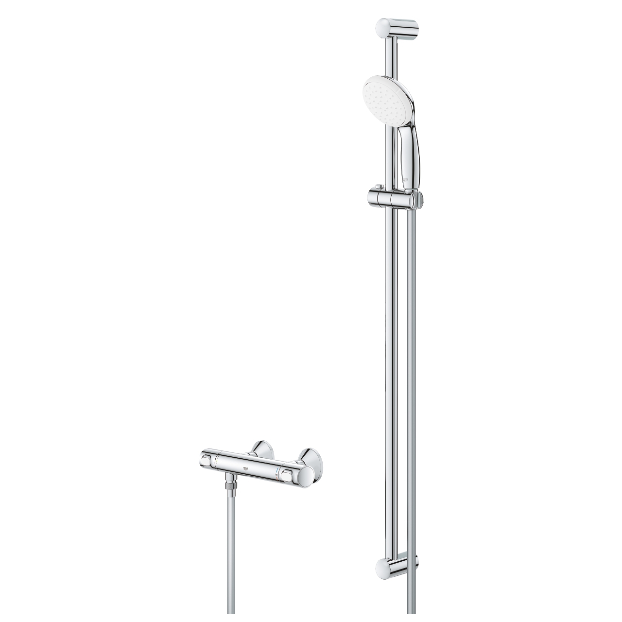 Grohtherm 500 Thermostat-Brausebatteriemit Brausegarnitur, DN 15 - 3