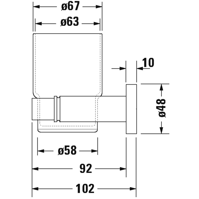 D-Code Glashalter komplett mit Glas links - 3